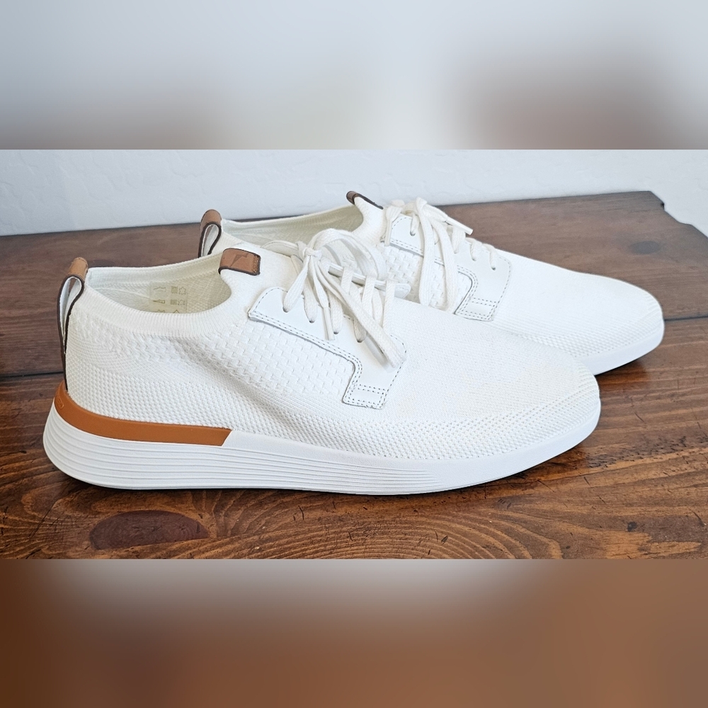 Wolf & Sheperd Classy White Knit Sneakers/Dress Shoes Men's Size 9 - NWOB - Picture 3 of 9